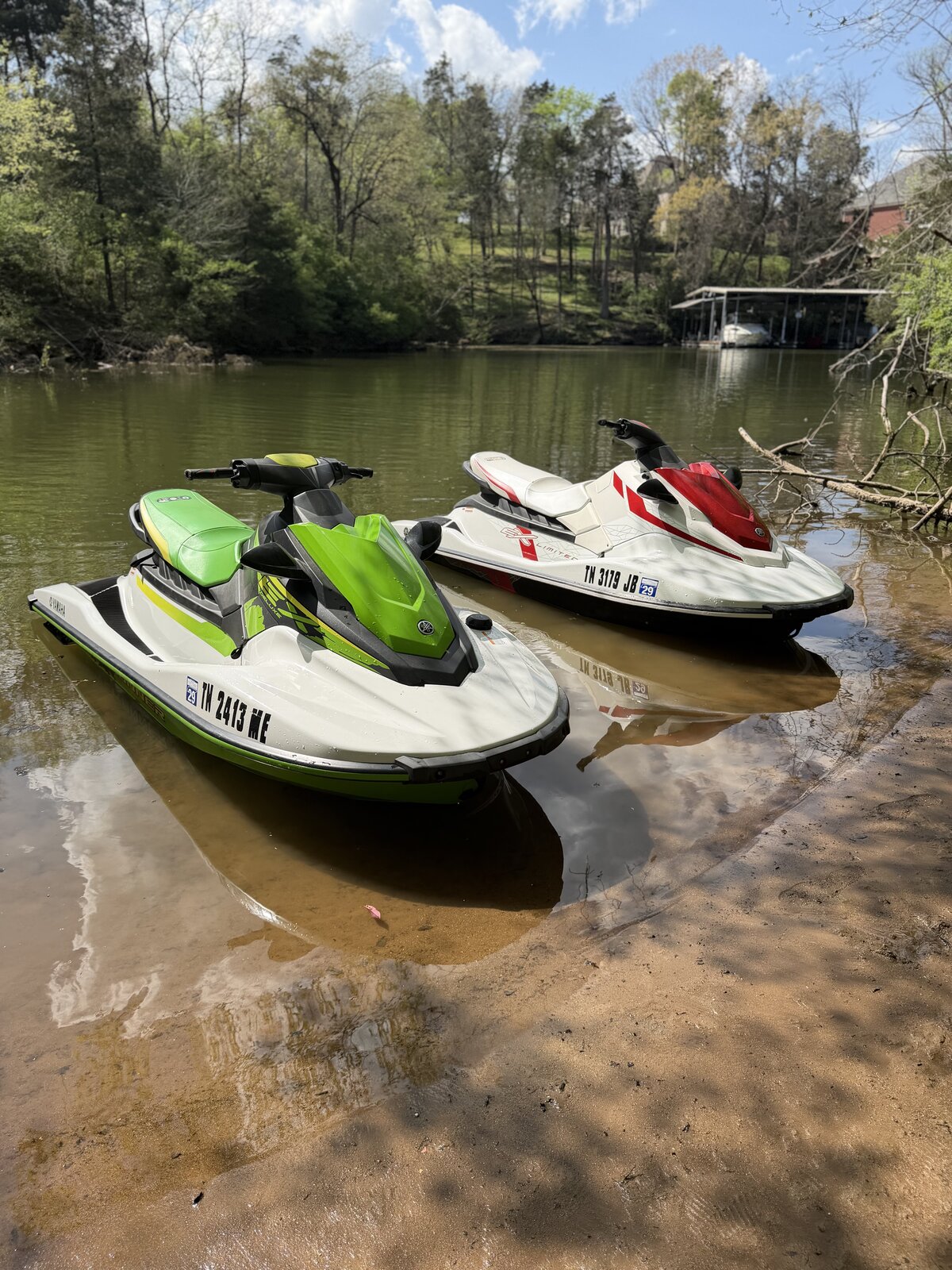 Group of friends on Nashville Jetski Rental WaveRunners